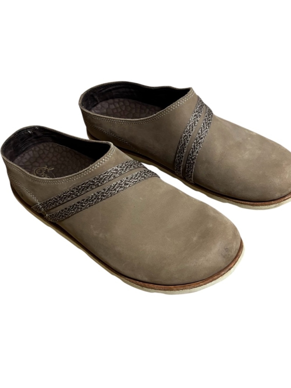 Chaco Caribou Harper Leather Slip On Clogs Mules Size 9